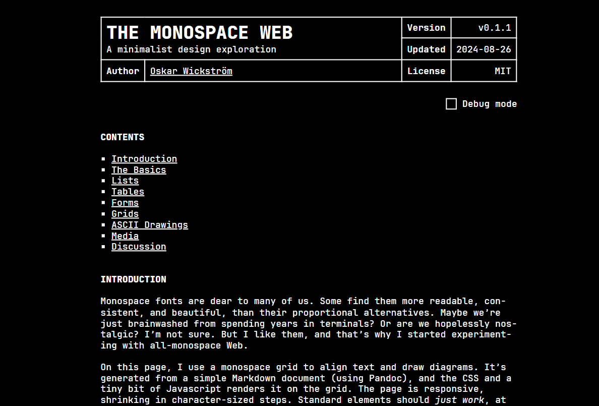 The Monospaced Web